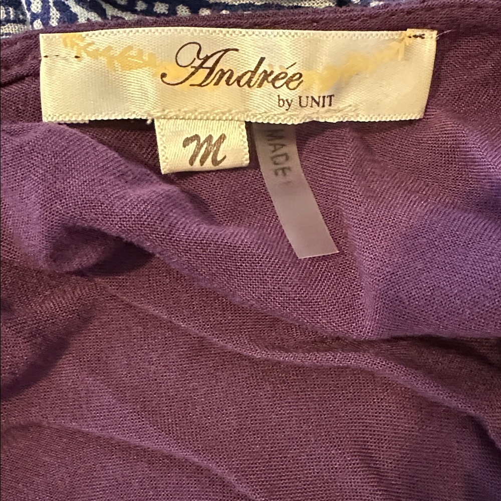 ANDREE BY UNIT Embroidered Purple Blouse - Picture 6 of 7